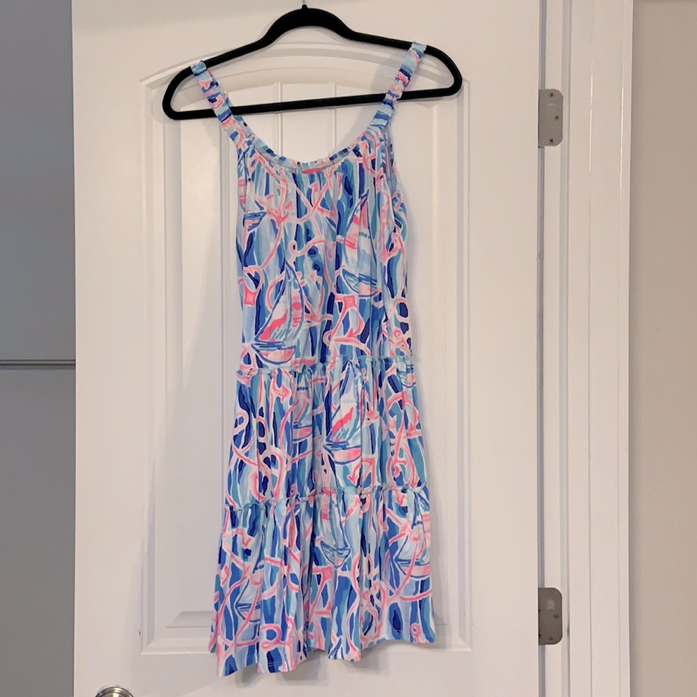 Lilly Pulitzer Loro Swing Dress-Skim Blue Reel Naut